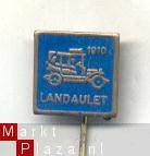 landaulet 1910 blauw auto speldje (V_060) - 1