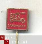 landaulet 1910 rood auto speldje (V_061) - 1