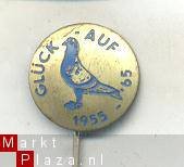 cluck-auf 1955 duiven speldje (V_086) - 1