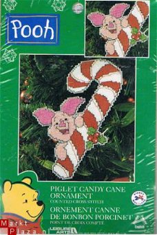 Leisure Disney Piglet candy cane Ornament Pooh Serie