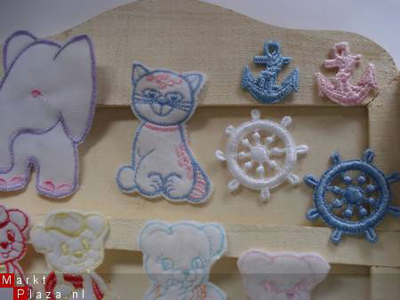 fournitouren: retro applicatiefiguurtjes voor baby en scrap - Afbeelding 2