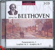 2 cd's- BEETHOVEN -Pianoconcerto No.5, Symphony No.2 & 9-new