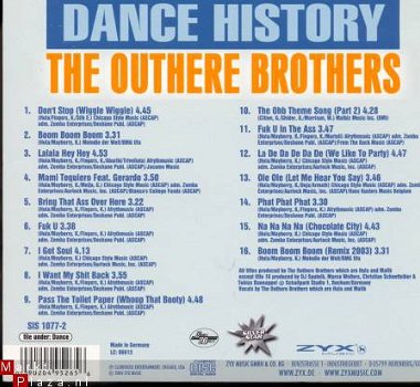 cd - The Outhere Brothers - Dance History - (new) - 1