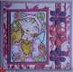 Blancokaart nr. 46: Sweet pea meisje met uiltjes rose - 1 - Thumbnail