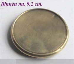 === Achter deksel pendule = koper = oud === 6870