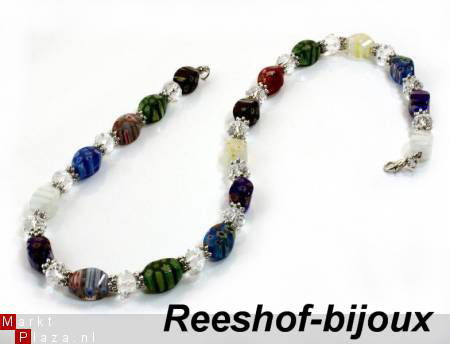 NIEUW: SCHITTERENDE EXCLUSIEVE ARMBAND VAN MURANO GLAS. - Afbeelding 2