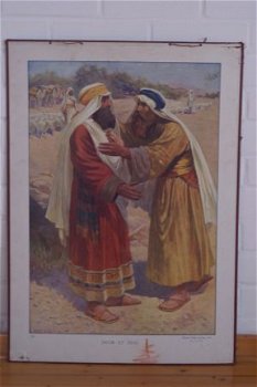 Schoolplaat: Jacob en Esau, - 1