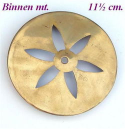 === Achter deksel pendule = koper = oud === 6992