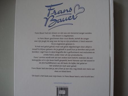 gesigneerd boek Frans Bauer door Louis Bovée, - 1