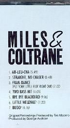 cd - Miles DAVIS and John COLTRANE - Miles & Coltrane (new) - 1