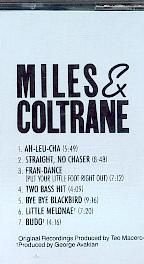 cd - Miles DAVIS and John COLTRANE - Miles & Coltrane (new)