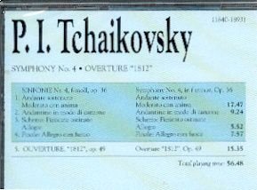 cd - Tchaikovsky - Symphony No.4 & Overture 1812 - 1