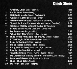 cd - dinah SHORE - Legend - (new) - 1