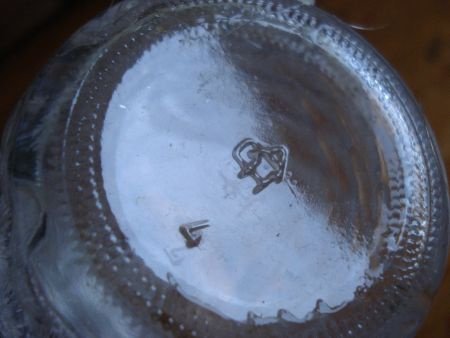 vintage karafje persglas met ananas schubben 13 cm plastic - 1
