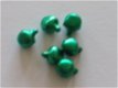 6 groene metalen belletjes... - 1 - Thumbnail