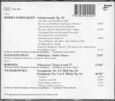 2 cd's- Rimsky-Korssakoff/Borodin/Tschaikowsky/Katschaturian - 1