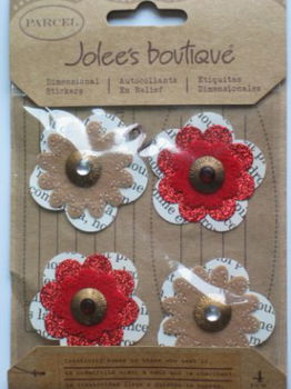 jolee's boutique parcel glitter newspaper flowers - 1