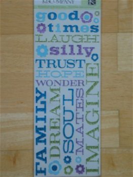 K&Company glitter stickers family words - 1