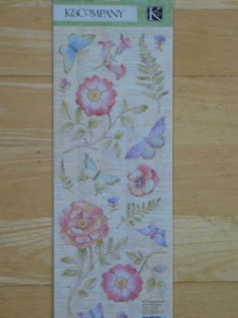 K&Company embossed stickers BW briana florals - 1