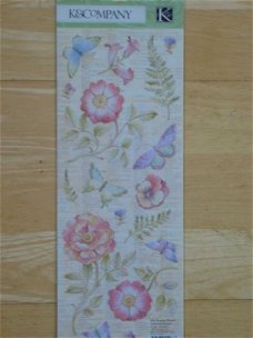 K&Company embossed stickers BW briana florals