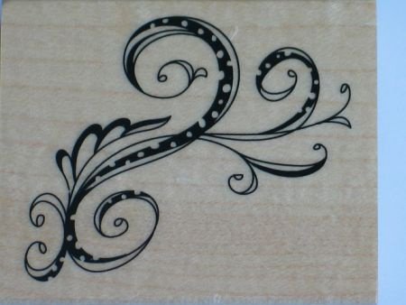 OPRUIMING: rubber stamp with blok swirl - 1
