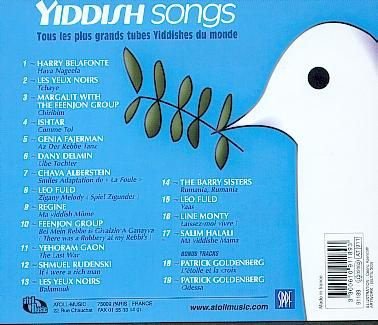 cd - YIDDISH songs - 19 tracks - (new) - 1