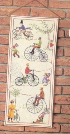 borduurpatroon 6113 wandversiering die goede oude fiets