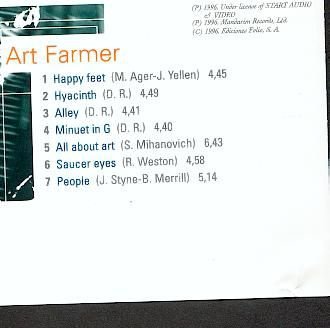 cd - Art FARMER - Jazz masters - (new) - 1