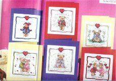 borduurpatroon lovable bears, 6 cards