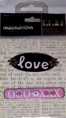 SALE! 2 metalen tags trouwen van Creative Imaginations