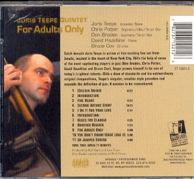 cd-Joris TEEPE / C.Potter / D.Braden Quintet-For adults only - 1