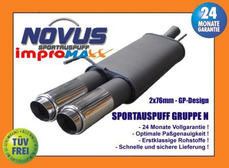 Novus Sportuitlaten 3-serie 325i/328i 2x76mm GP-Design - 1