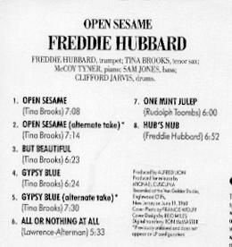 cd - Freddie HUBBARD (T. Brooks -mcCoy Tyner) -Open Sesame - 1