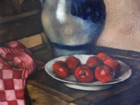 Stoel met theedoek, tomaten en Keulse pot - A.K. - 1941 - 1