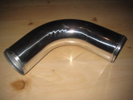 Gepolijst aluminium bochten 90 graden van 38mm t/m 76mm - 1