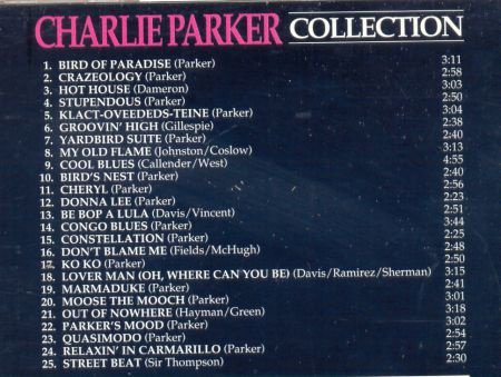 cd - Charlie PARKER - Collection 25 tracks - (new) - 2