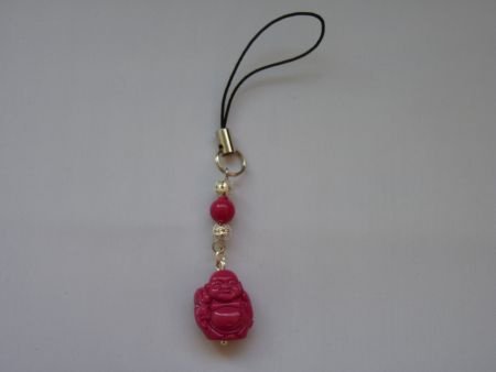 ** Telefoonhanger Happy Buddha (fuchsia) - Afbeelding 2