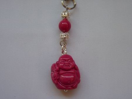 ** Telefoonhanger Happy Buddha (fuchsia) - nr. 1