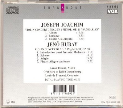 cd -J. JOACHIM violin concertoNr.2-Jenö HUBAY violin conc.3 - 1