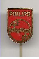 philips rood emaile speldje (B1-077)