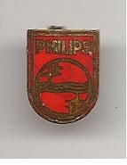 philips rood emaile broche (B1-078)