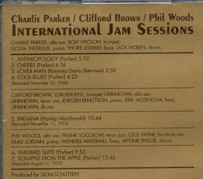 cd -C. PARKER- C. BROWN- P. WOODS-International Jam Sessions - 1