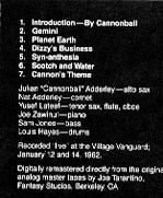cd - Cannonball ADDERLEY Sextet - In New York - (new) - 1