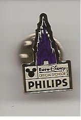 euro disney met paars kasteel pin (BL1-011) - 1