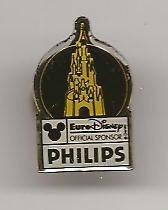 euro disney met geel kasteel pin (BL1-012) - 1