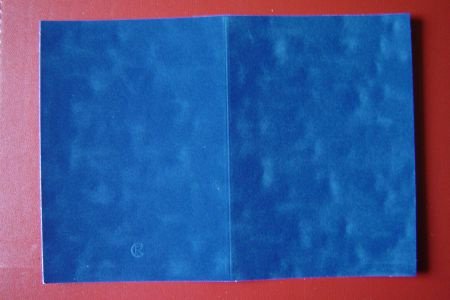 Kaartkarton a5 [fluweel] in blauw of creme - 1