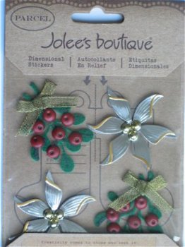 jolee's boutique parcel foil holiday flowers - 1