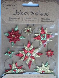 jolee's boutique parcel glass glitter star