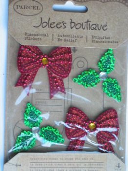 jolee's boutique parcel vintage bows & holly - 1