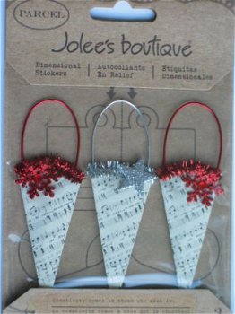 OPRUIMING: jolee's boutique parcel caroled cone ornaments - 1